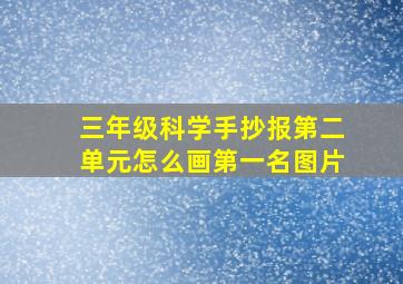 三年级科学手抄报第二单元怎么画第一名图片