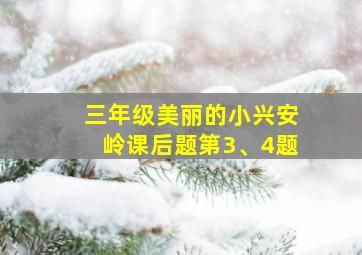 三年级美丽的小兴安岭课后题第3、4题