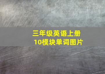 三年级英语上册10模块单词图片