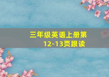 三年级英语上册第12-13页跟读