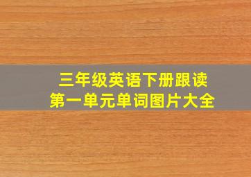 三年级英语下册跟读第一单元单词图片大全