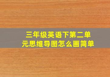 三年级英语下第二单元思维导图怎么画简单