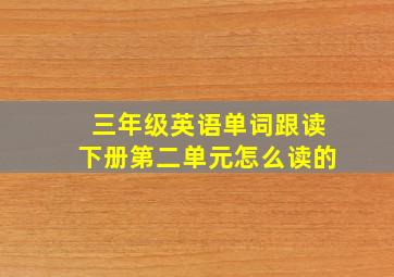 三年级英语单词跟读下册第二单元怎么读的