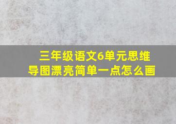 三年级语文6单元思维导图漂亮简单一点怎么画