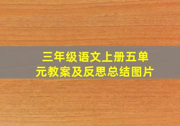 三年级语文上册五单元教案及反思总结图片