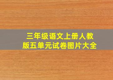 三年级语文上册人教版五单元试卷图片大全