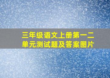 三年级语文上册第一二单元测试题及答案图片