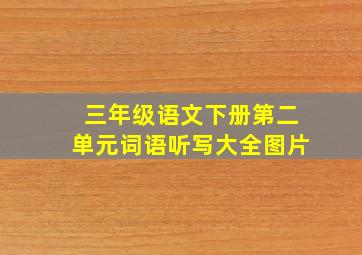 三年级语文下册第二单元词语听写大全图片