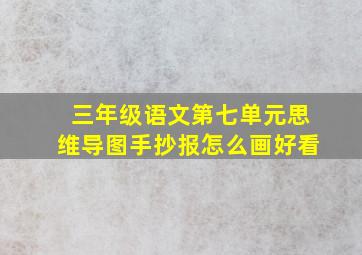 三年级语文第七单元思维导图手抄报怎么画好看