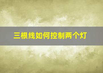 三根线如何控制两个灯