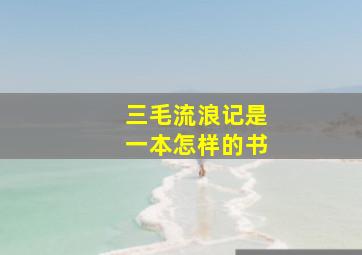 三毛流浪记是一本怎样的书