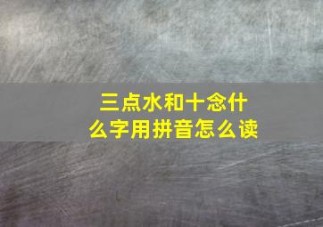 三点水和十念什么字用拼音怎么读