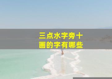 三点水字旁十画的字有哪些