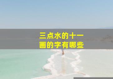 三点水的十一画的字有哪些