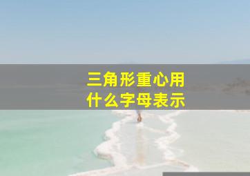 三角形重心用什么字母表示