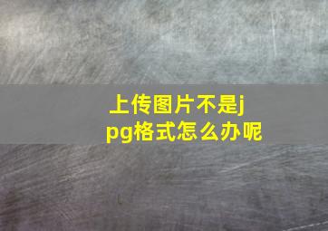 上传图片不是jpg格式怎么办呢