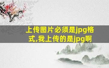 上传图片必须是jpg格式,我上传的是jpg啊