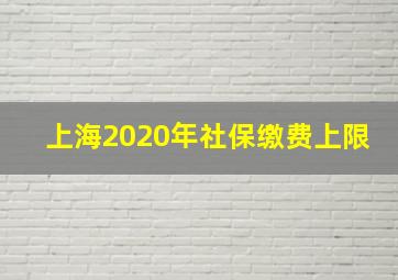 上海2020年社保缴费上限