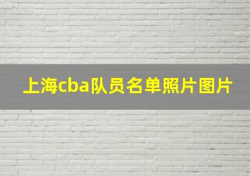 上海cba队员名单照片图片