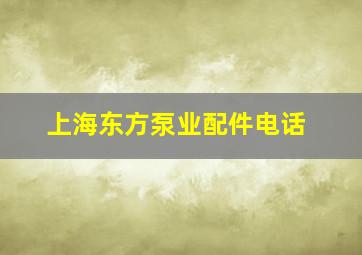 上海东方泵业配件电话