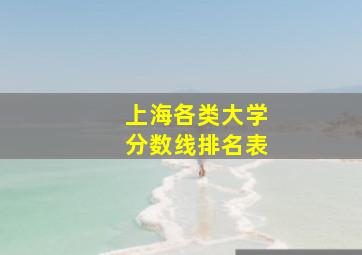 上海各类大学分数线排名表