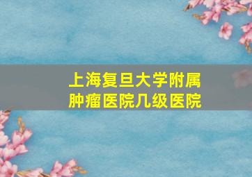 上海复旦大学附属肿瘤医院几级医院