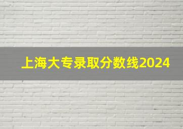 上海大专录取分数线2024