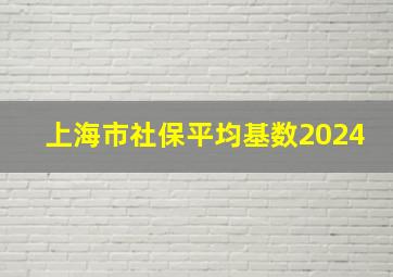 上海市社保平均基数2024