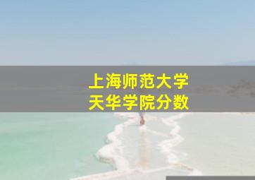 上海师范大学天华学院分数