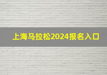 上海马拉松2024报名入口