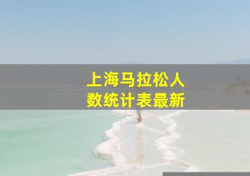 上海马拉松人数统计表最新