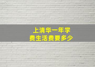 上清华一年学费生活费要多少