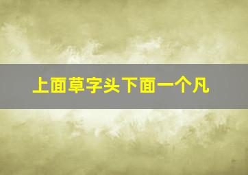 上面草字头下面一个凡