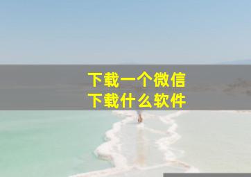 下载一个微信下载什么软件