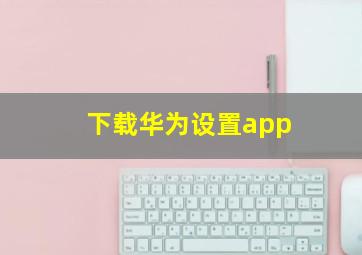 下载华为设置app