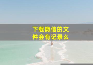 下载微信的文件会有记录么