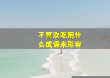 不喜欢吃用什么成语来形容