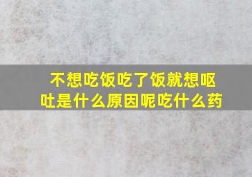 不想吃饭吃了饭就想呕吐是什么原因呢吃什么药