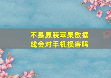 不是原装苹果数据线会对手机损害吗