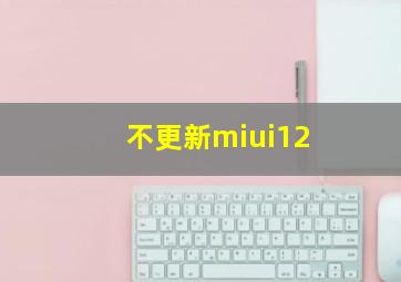 不更新miui12