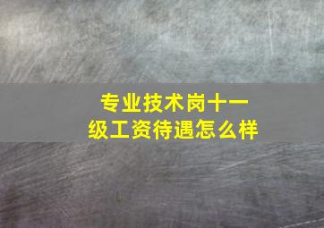 专业技术岗十一级工资待遇怎么样