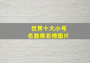 世界十大小号名曲排名榜图片