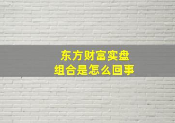 东方财富实盘组合是怎么回事