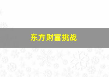 东方财富挑战