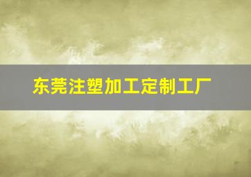 东莞注塑加工定制工厂