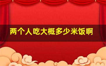 两个人吃大概多少米饭啊