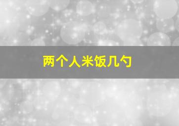 两个人米饭几勺