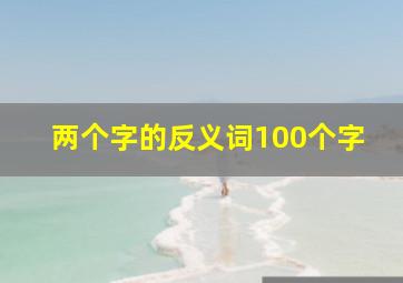 两个字的反义词100个字