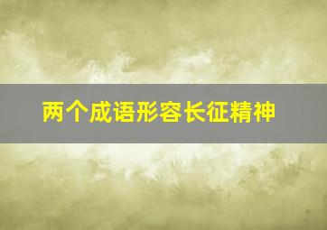 两个成语形容长征精神