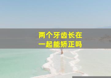 两个牙齿长在一起能矫正吗